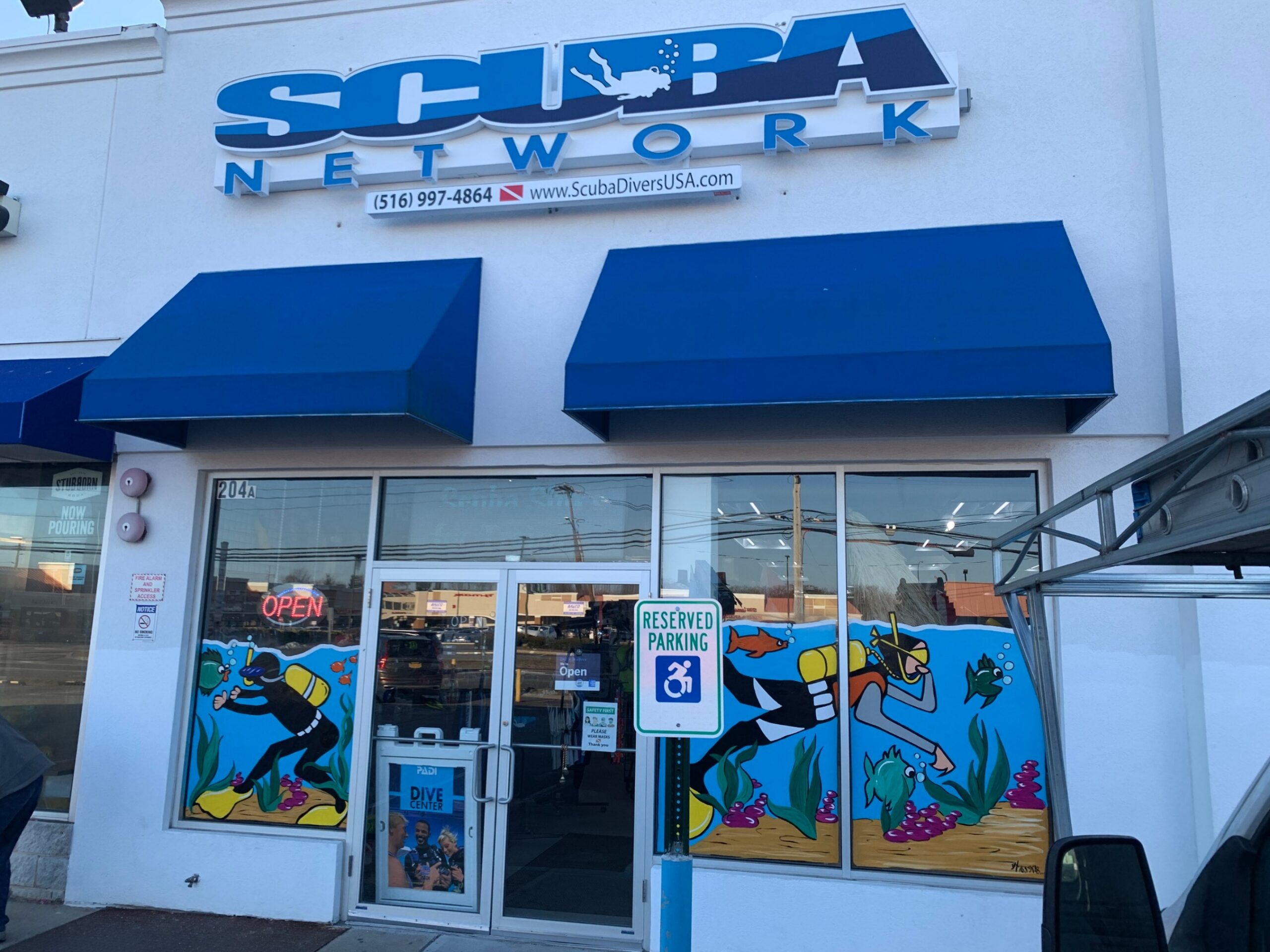 Scuba Network Long Island storefront on Glen Cove Road