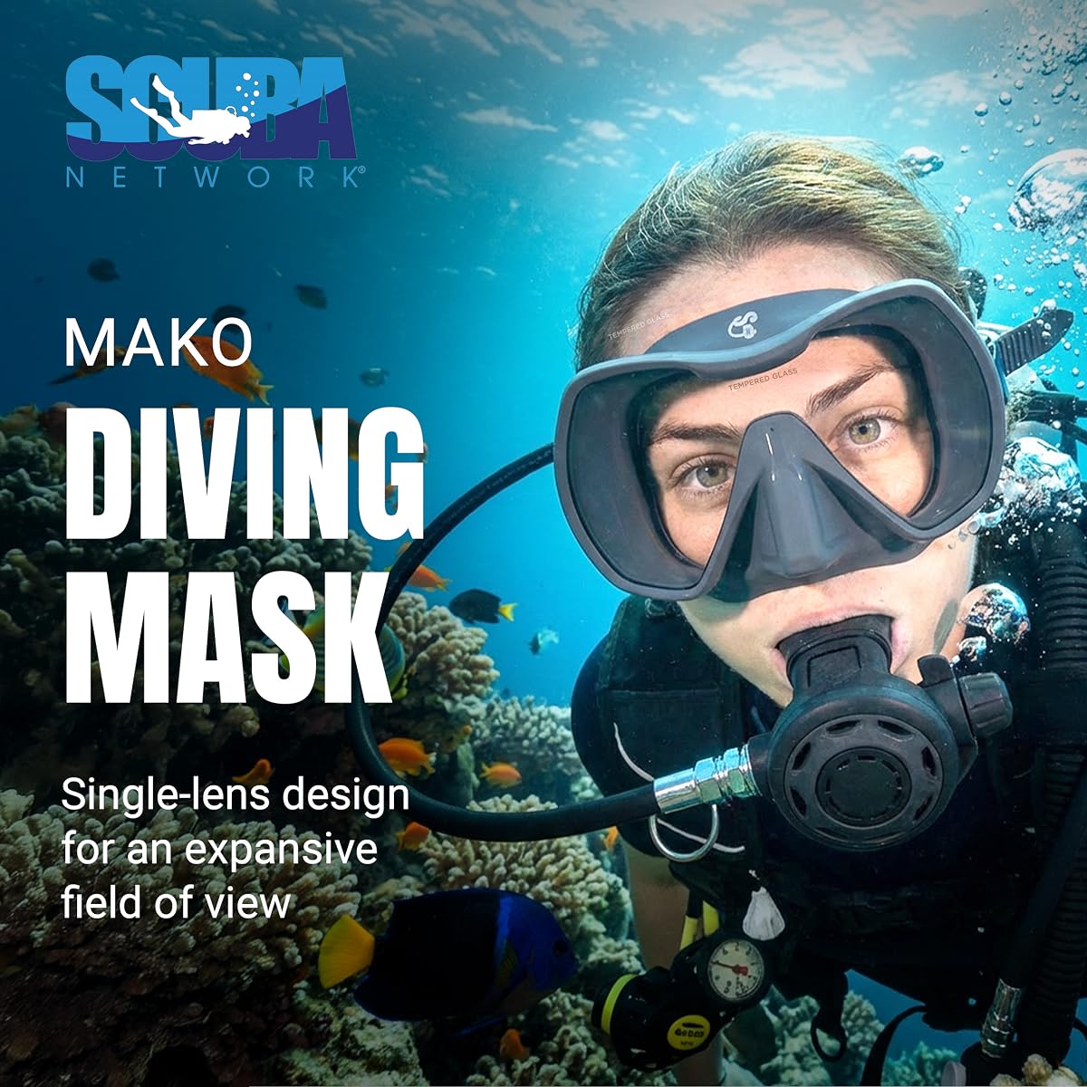 Diver wearing the Mako mask