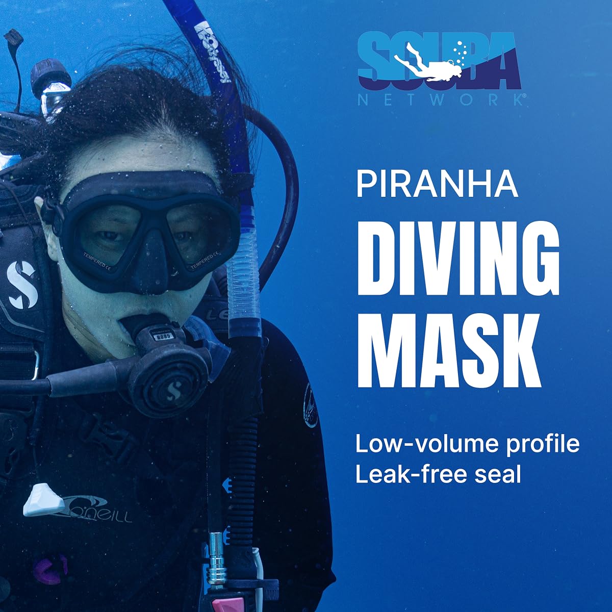 Diver wearing the Piranha mask